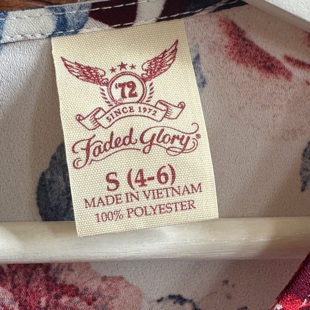 Faded glory floral blouse - Picture 5 of 6
